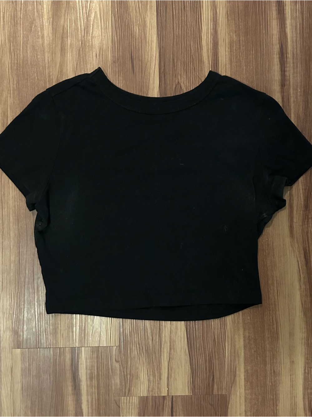 wild fable Black Cropped Tee